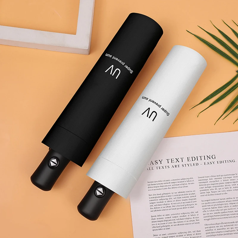 8-Rib Automatic folding Umbrella - Compact, lightweight, durable, UV protection - rain and sun umbrella, automatic sunshade zwq thumbnail 2