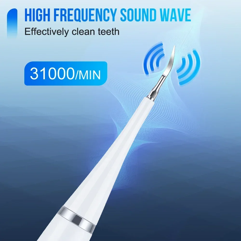 Ultrasonic scaler for teeth cleaning tartar removal plaque removal rechargeable teeth whitening oral care and dental cleaner thumbnail 3