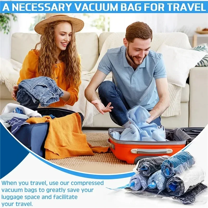 1/3/5pcs Vacuum Bags for Storing Clothes Suitable for Luggage and Essential Travel Compression Bag Clothing Storage Organizer thumbnail 3