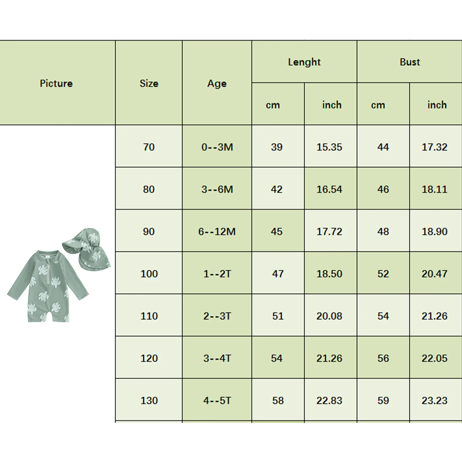 Infant Baby Boys Rash Guard with Swim Cap Long Sleeve Swimwear Turtle/Dinosaur Print Beachwear Toddler Swimwear Bathing Suit thumbnail 6