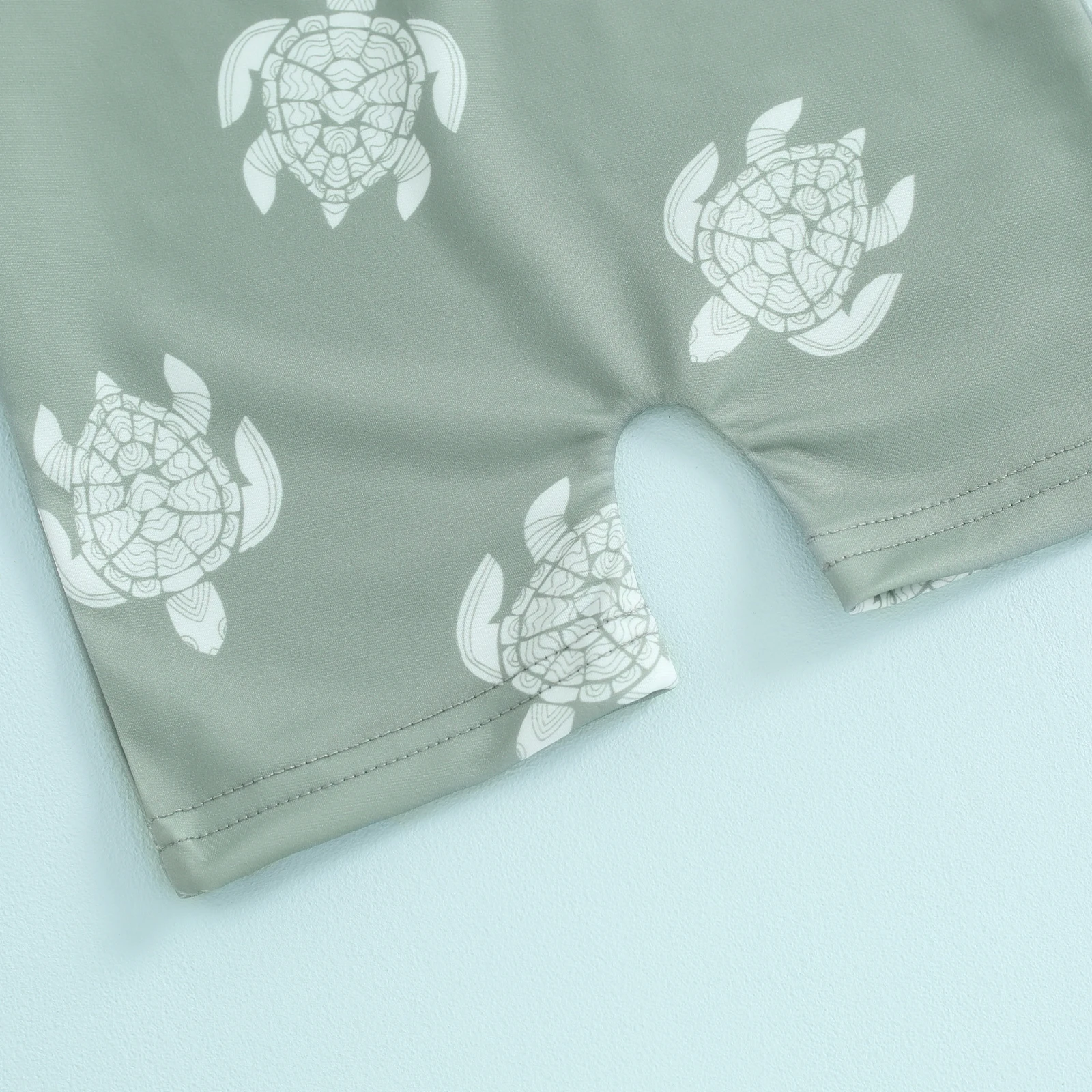 Infant Baby Boys Rash Guard with Swim Cap Long Sleeve Swimwear Turtle/Dinosaur Print Beachwear Toddler Swimwear Bathing Suit thumbnail 3