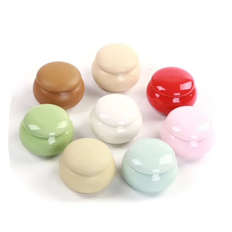 8 Colors Mini Tea Box Glazed Ceramic Jar Storage Boxes Pottery Airtight Coffee Kitchen Food Pots Ointment thumbnail 5