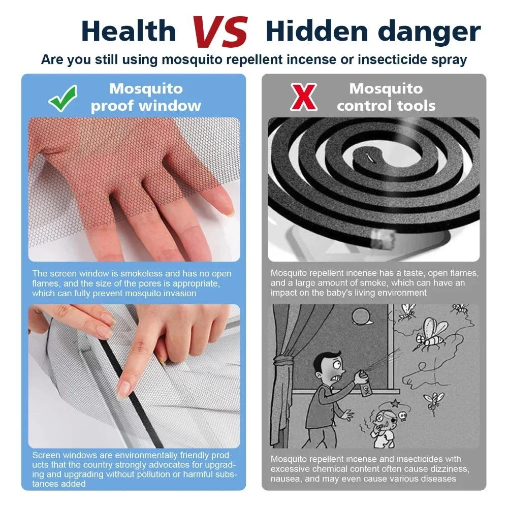 DIY Mosquito Net Self-adhesive Indoor Anti-insect Fly Screen Curtains Window Net Protections Mesh Home Textile Bed Garden thumbnail 4