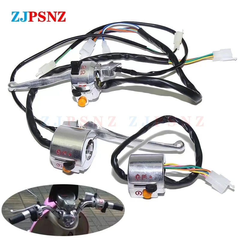 22MM Motorcycle Scooter E-bike Right Left Handlebar Switch For Retro Scooter Drum Brake Horn Fog Lamp Lighting Switch Waterproof thumbnail 6