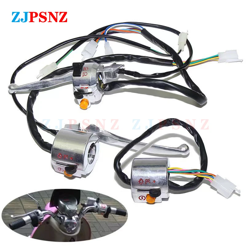 22MM Motorcycle Scooter E-bike Right Left Handlebar Switch For Retro Scooter Drum Brake Horn Fog Lamp Lighting Switch Waterproof thumbnail 2