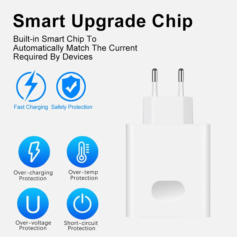 6A 66W Super Fast EU Wall Charger For Huawei Mate 40 50 60 P50 Nova 8 9 10 Honor 90 100 X7 X8 X9 Magic Type C Charging USB Cable thumbnail 3