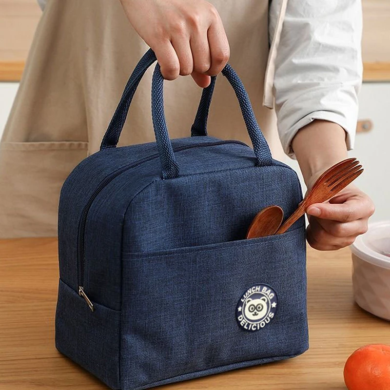 Convenient Tote Lunch Box Picnic Travel Food Storage Bag Waterproof  Portable Zipper Thermal Oxford Lunch Bags Fresh Cooler Bag thumbnail 3