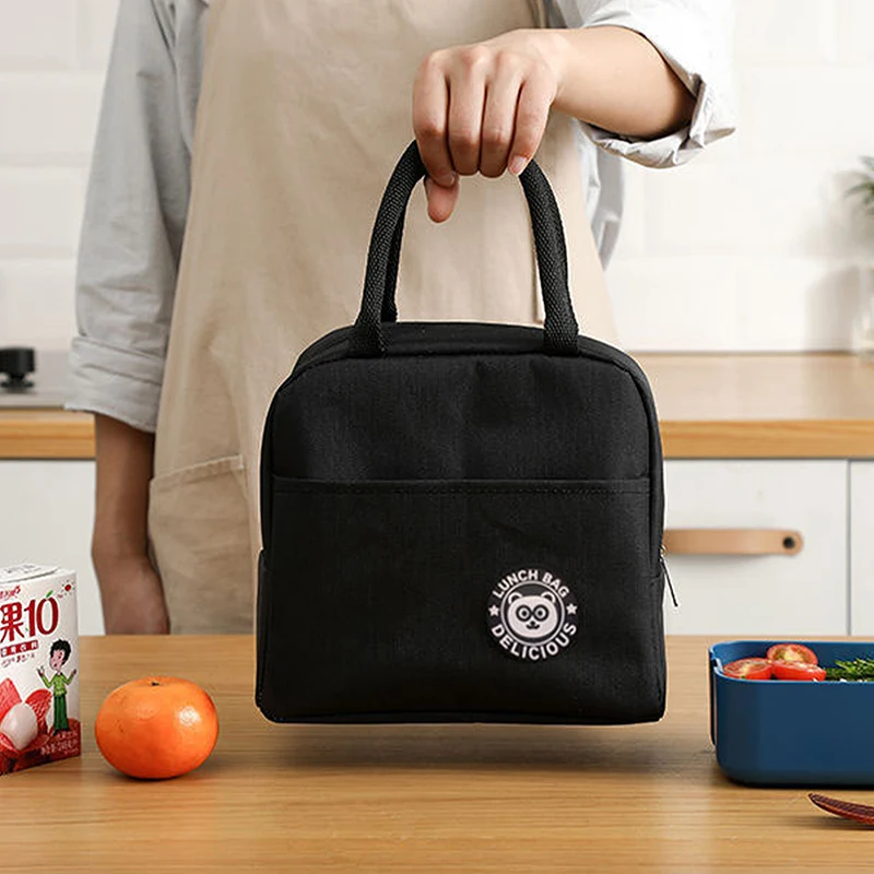 Convenient Tote Lunch Box Picnic Travel Food Storage Bag Waterproof  Portable Zipper Thermal Oxford Lunch Bags Fresh Cooler Bag thumbnail 2