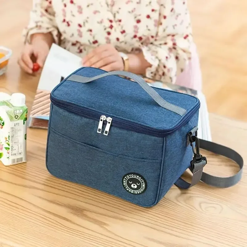 2024 New Portable Lunch Bag Food Thermal Box Waterproof Office Cooler Lunchbox With Shoulder Strap Insulated Case thumbnail 3