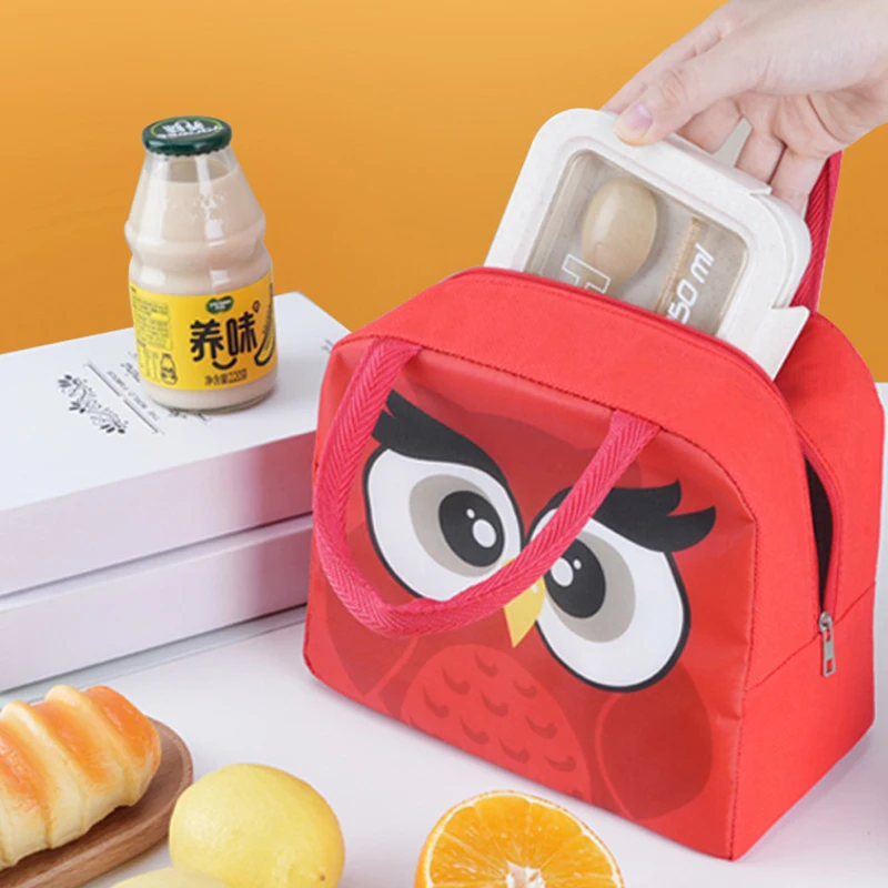 Cartoon Cute Fresh Cooler Lunch Bag For Children Aluminum Thermal Oxford Lunch Box Waterproof Nylon Portable Zipper Food Hangbag thumbnail 3