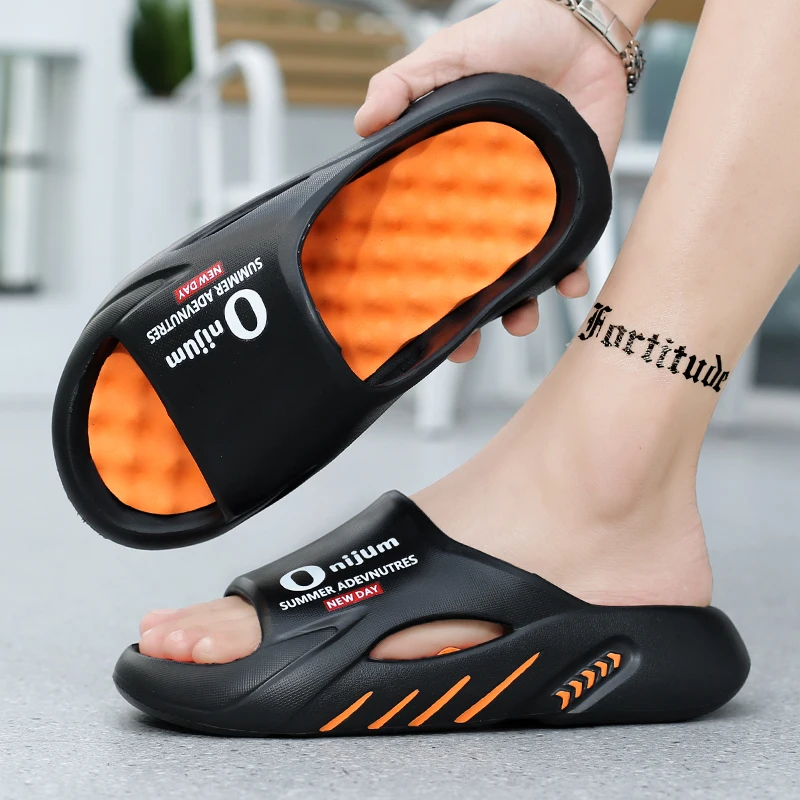 2024 New Men Massage Slippers Slides Indoor Outdoor Sandals Beach Casual Shoes Comfortable Sole Men's Slippers Big Size 38-47 thumbnail 4