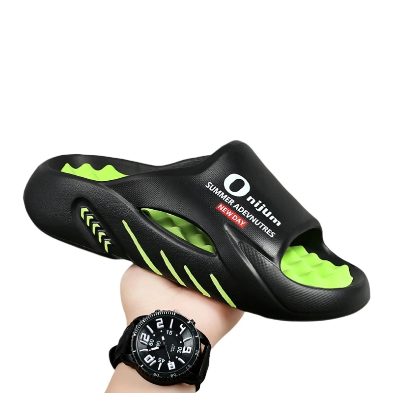 2024 New Men Massage Slippers Slides Indoor Outdoor Sandals Beach Casual Shoes Comfortable Sole Men's Slippers Big Size 38-47 thumbnail 2