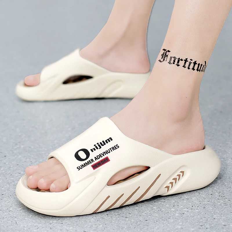 2024 New Men Massage Slippers Slides Indoor Outdoor Sandals Beach Casual Shoes Comfortable Sole Men's Slippers Big Size 38-47 thumbnail 6