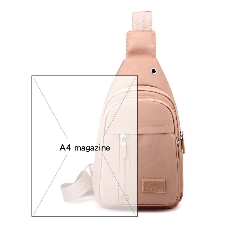 Women's Versatile Chest Bag New Trendy Nylon Cloth Single Shoulder Diagonal Cross Bag Fashionable Travel Chest Bag thumbnail 3