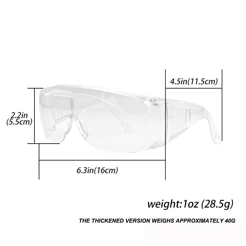 Safety Work Protective Glasses Transparent Windproof Sandproof and Impact-proof Labor Protection Glasses PC Material thumbnail 2
