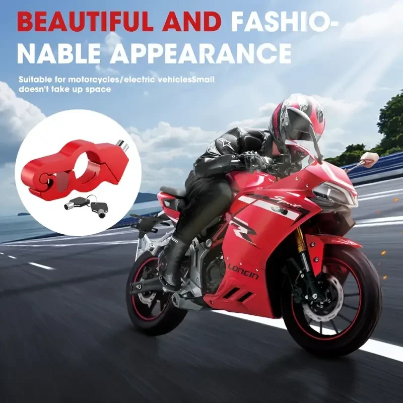Heavy-Duty Aluminum Alloy Motorcycle Lock - Anti-Theft Handlebar & Brake Security For Electric Bikes thumbnail 5