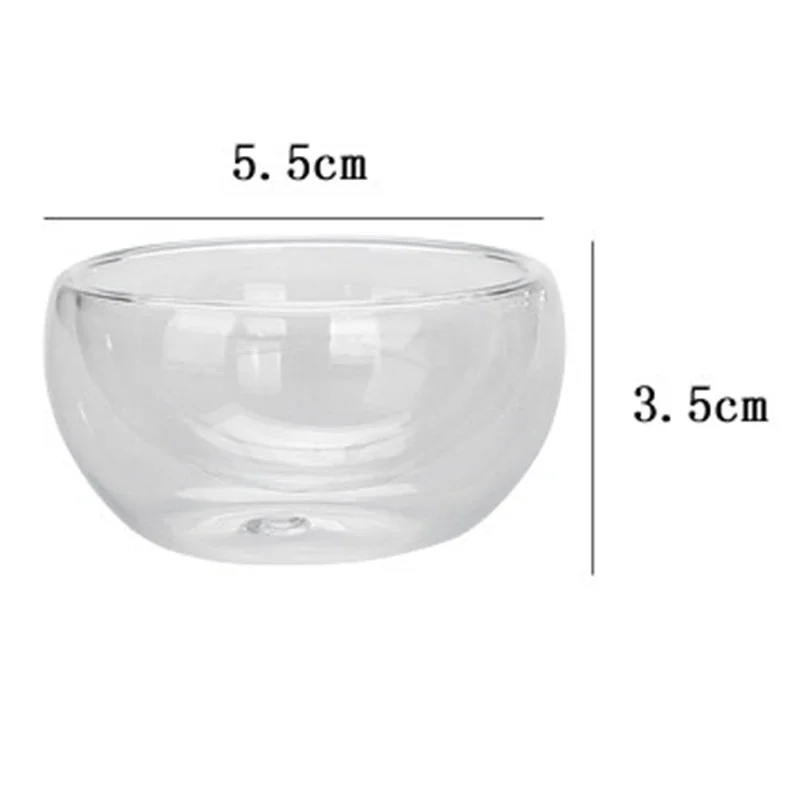 2/6Pcs Double Layer Glass Tea Cup Set Transparent Drinkware Coffee Milk Water Mug Multi-Purpose Brewings Tea Cup Kitchen Tools thumbnail 6