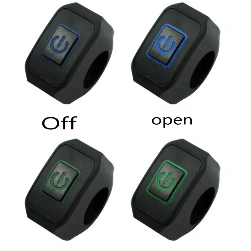 Motorcycle Modified Switch Waterproof Button with LED Light Headlight Horn Control ON OFF Buttton Handlebar Mount Accessories thumbnail 5