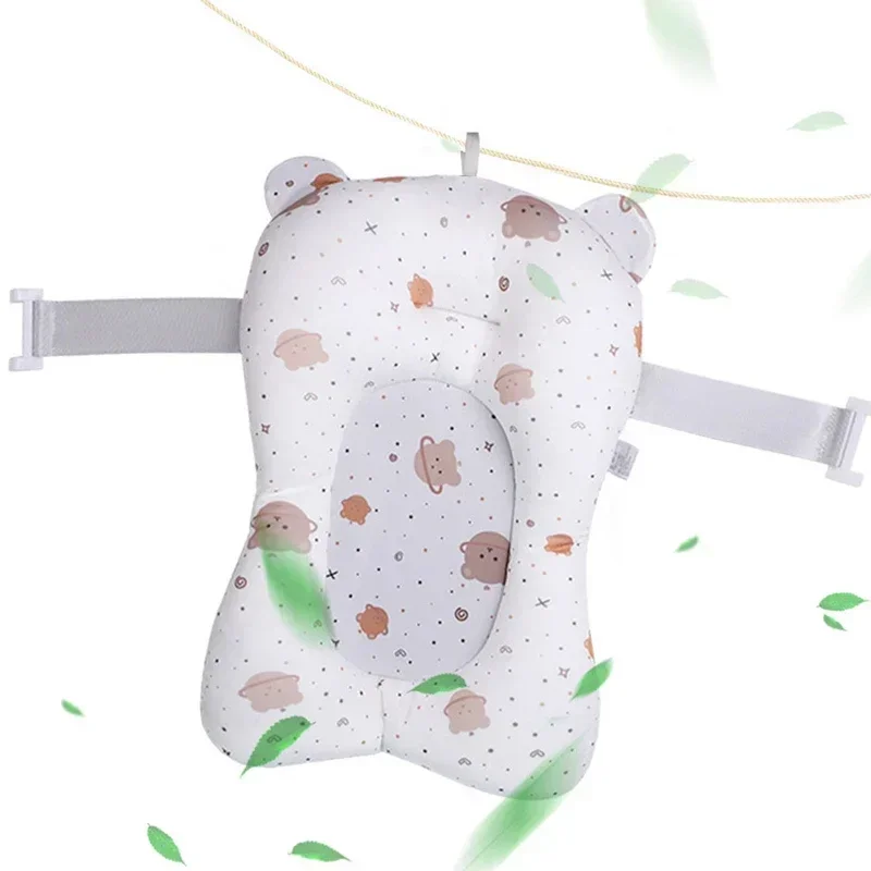 Baby Shower Bath Tub Pad Non-Slip Newborn Bathtub Mat Safety Nursing Foldable Support Comfort Body Cushion Mat Pillow Cartoon thumbnail 5
