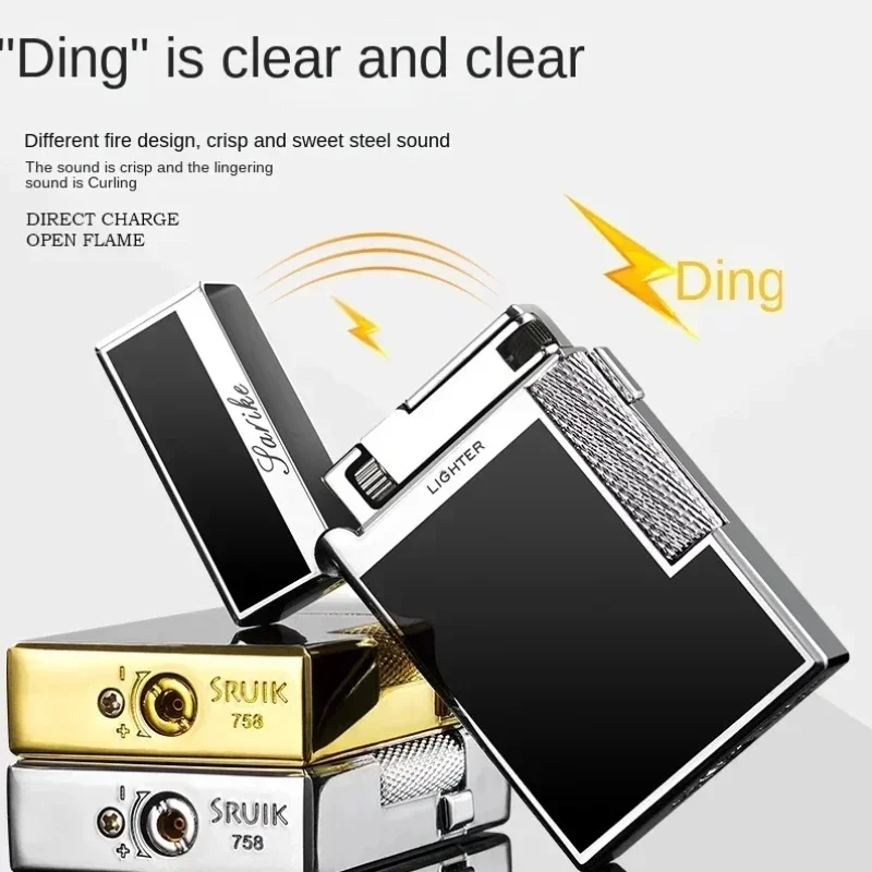 Metal Windproof Torch Gas Lighter Double Flame Butane Lighter Smoking Accessory  Gadgets for Men Gift Cigarette Lighter thumbnail 3
