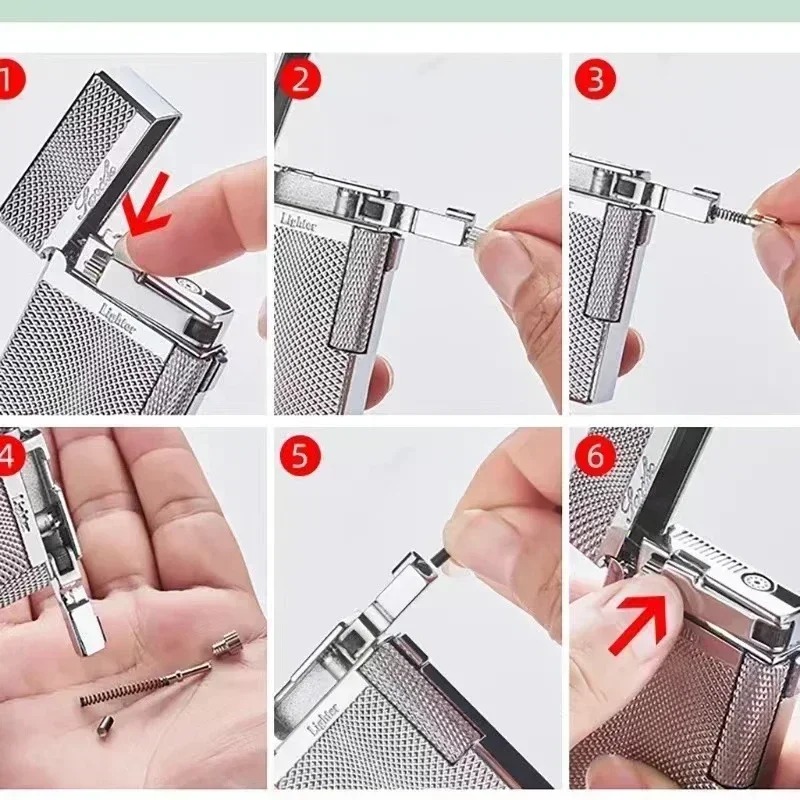 Metal Windproof Torch Gas Lighter Double Flame Butane Lighter Smoking Accessory  Gadgets for Men Gift Cigarette Lighter thumbnail 5