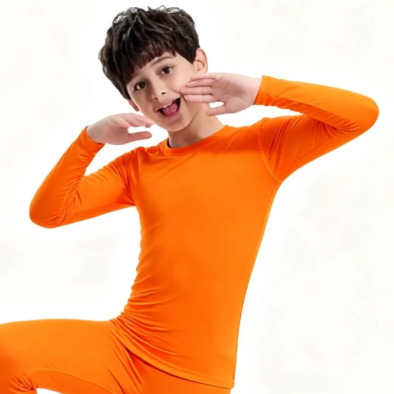 Kids Children Boy Girl Running Long T Shirt Fitness Sport Basketball Football Outdoor Hiking Jogging Riding Soccer Clothes J26 thumbnail 6