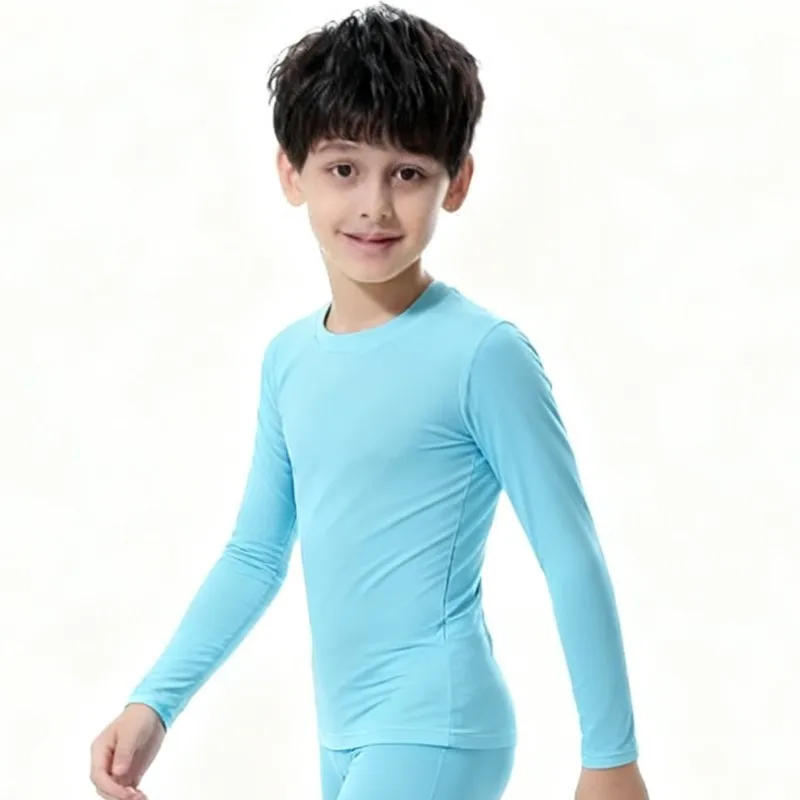 Kids Children Boy Girl Running Long T Shirt Fitness Sport Basketball Football Outdoor Hiking Jogging Riding Soccer Clothes J26 thumbnail 4