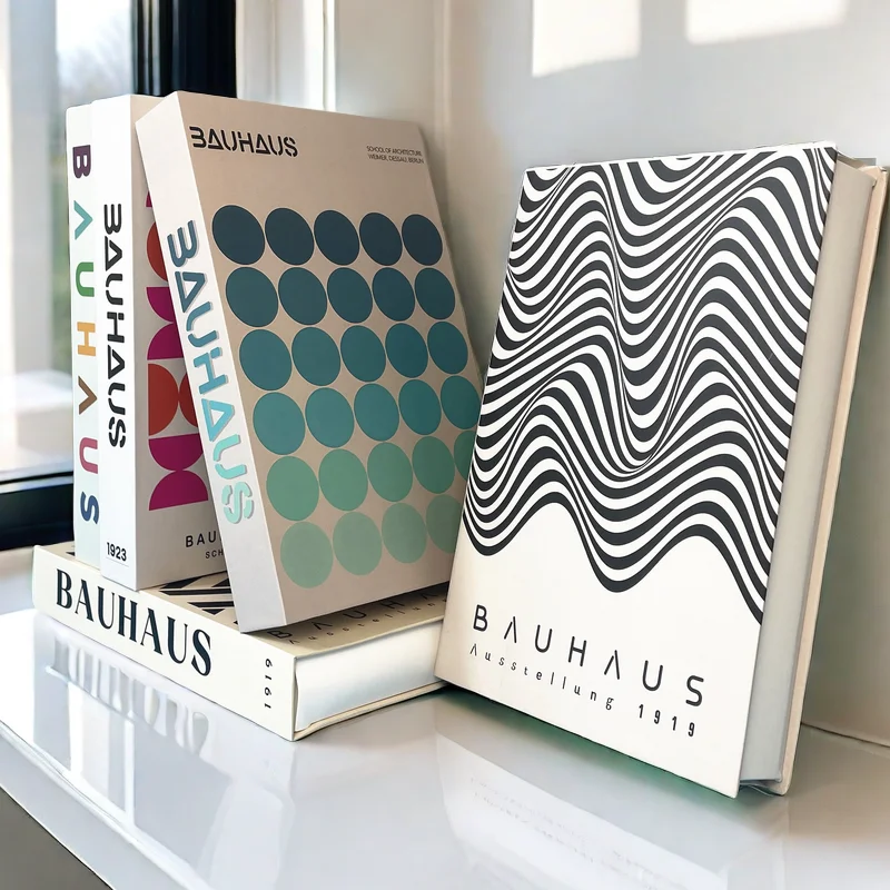 Bauhaus Decorative Books Open Luxury Fake Book Storage Box Home Decor Matisse Boho Monet Coffee Table Shelf Interior Decoration thumbnail 2