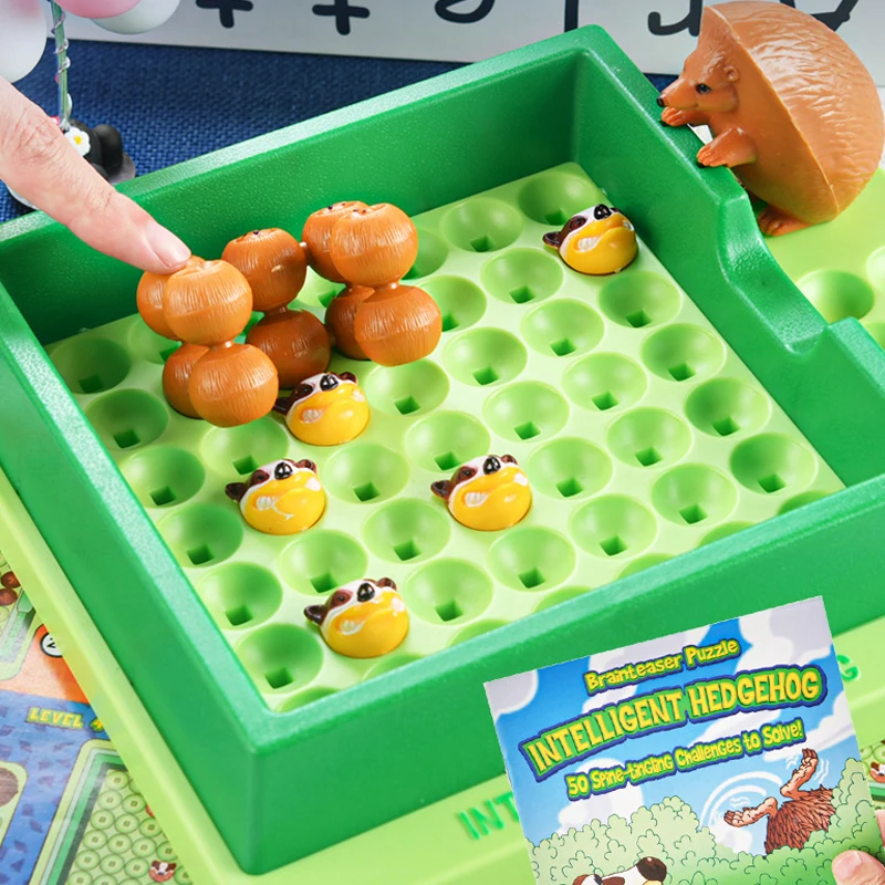 Children Logic Game Education Learning Toys Hedgehog Animals Puzzle Board Game 50 Challenges Problem solving thinking training thumbnail 3