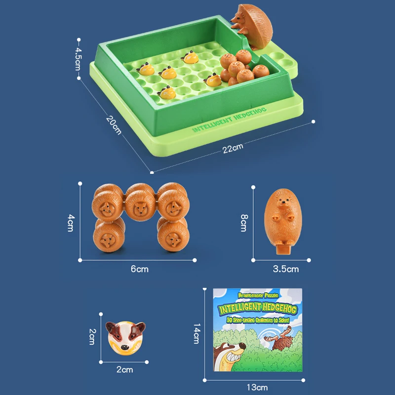 Children Logic Game Education Learning Toys Hedgehog Animals Puzzle Board Game 50 Challenges Problem solving thinking training thumbnail 6