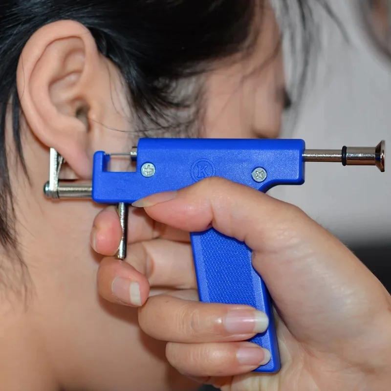 Professional Ear Piercing Gun Tool Set Professional Ear Piercing Gun Tool Set 98pcs Ear Studs Steel Ear Nose Navel Body Piercing thumbnail 5