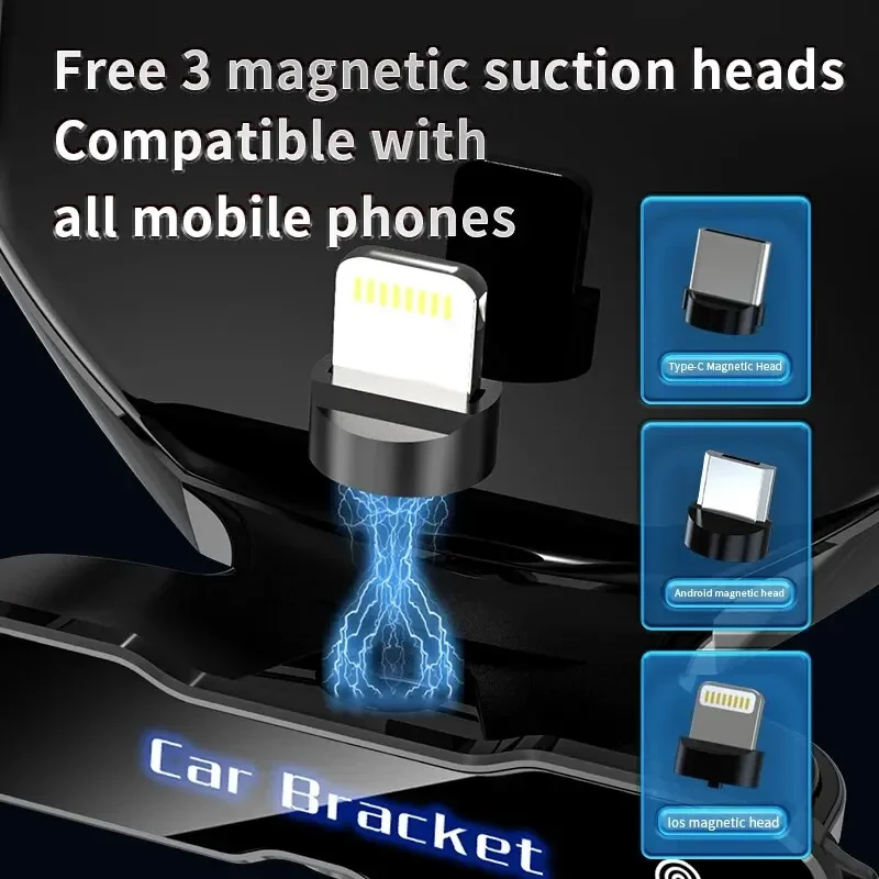 Car Wireless Charger Magnetic Fast Charging Station Air Vent Stand Car Phone Holder Mount For iPhone 15 14 13 12 Samsung Xiaomi thumbnail 5