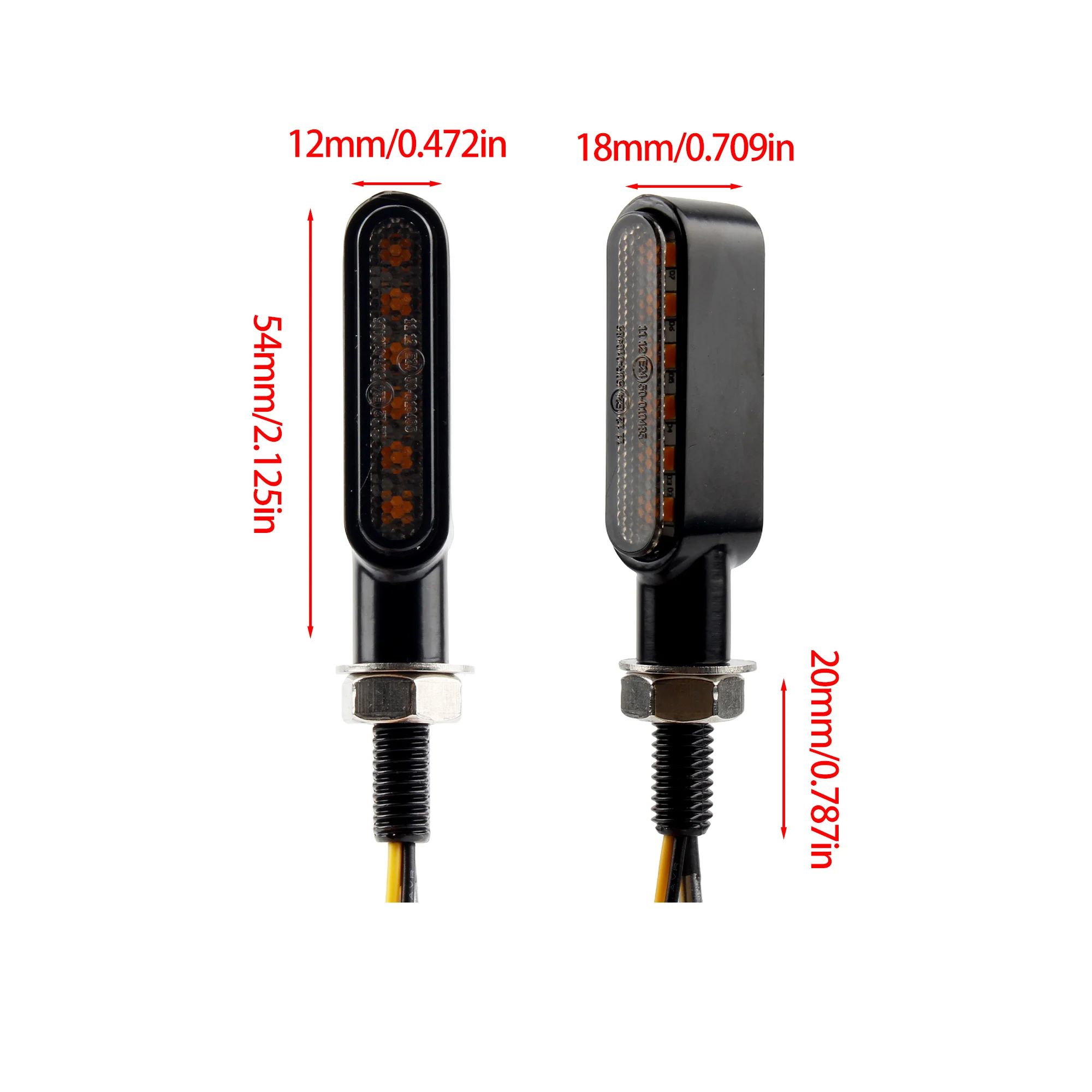 Motorcycle LED Flashing Turn Signal Light For Harley Cafe Racer Bobber Honda Motocross Daytime Running Indicators Blinker Lamp thumbnail 5