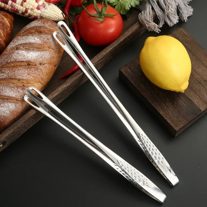 Kitchen Tongs Barbecue Grill Tongs Cooking Tweezers Stainless Steel Salad Meat Food Tongs Clip Buffet BBQ Tools Kitchen Gadgets thumbnail 3