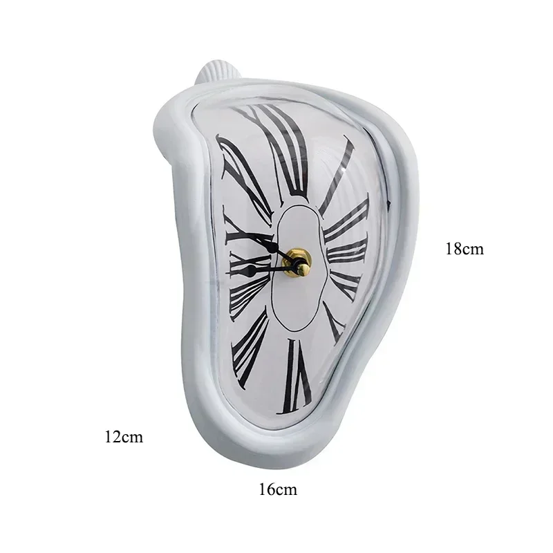 2024 New Novel Surreal Melting Distorted Wall Clocks Surrealist Salvador Dali Style Wall Watch Decoration Gift Home Garden thumbnail 6