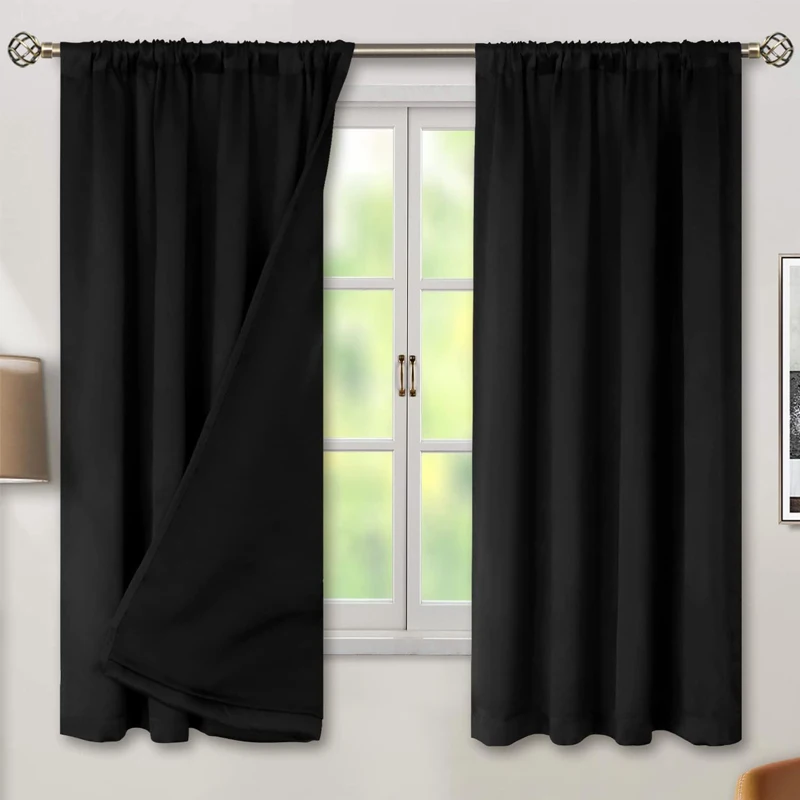 High Shade Waterproof Heat Insulation Indoor Outdoor Curtains Door Curtains Decoration Home Garden thumbnail 4