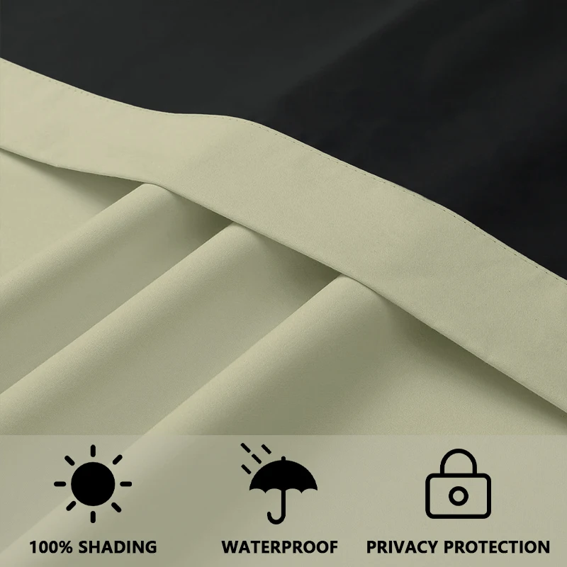 High Shade Waterproof Heat Insulation Indoor Outdoor Curtains Door Curtains Decoration Home Garden thumbnail 5