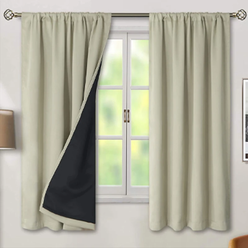 High Shade Waterproof Heat Insulation Indoor Outdoor Curtains Door Curtains Decoration Home Garden thumbnail 3