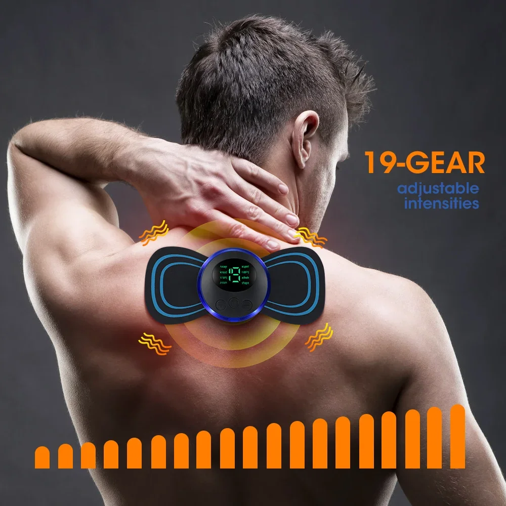 EMS Electric Neck Massager EMS Muscle Massage Stimulator Low Frequency Instrument Back Cervical Calf Patches Joints Mini Device thumbnail 4