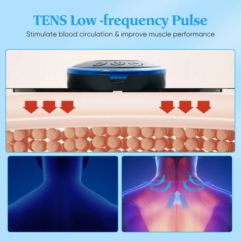 EMS Electric Neck Massager EMS Muscle Massage Stimulator Low Frequency Instrument Back Cervical Calf Patches Joints Mini Device thumbnail 5