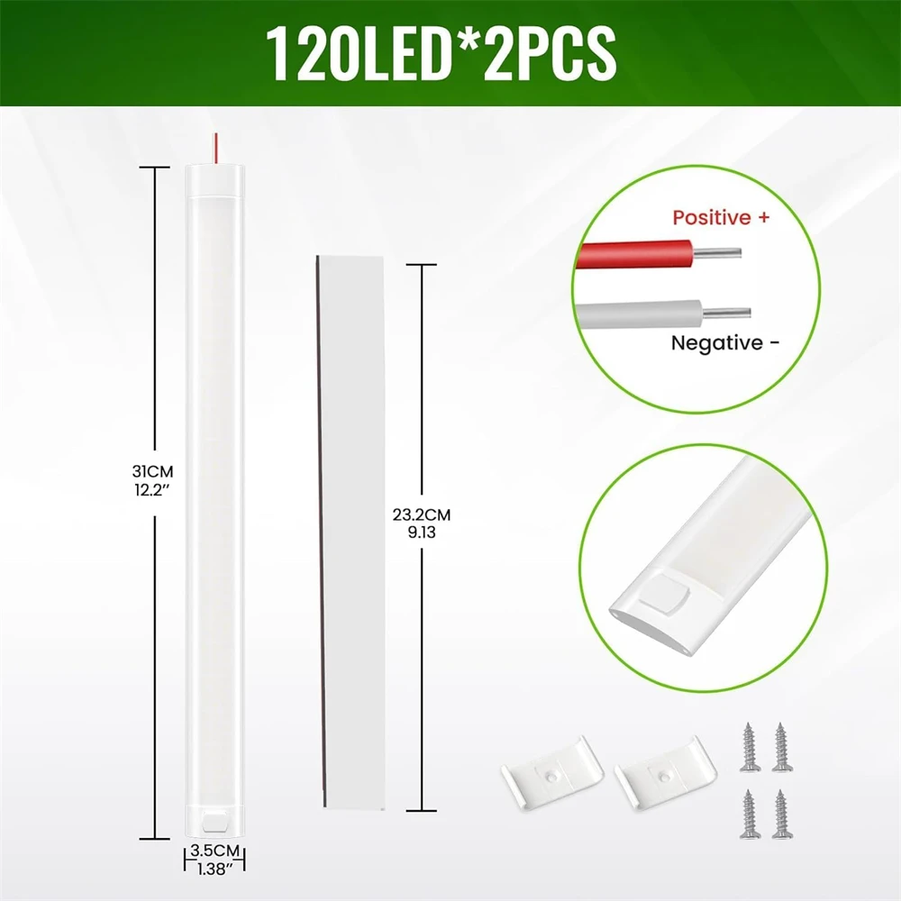 2PCS 120 LED RV Trunk Light 12v/24v Caravan Ceiling LED Trailer Motorhome Van Lorry Truck Camper Boat Light Interior Lighting thumbnail 6