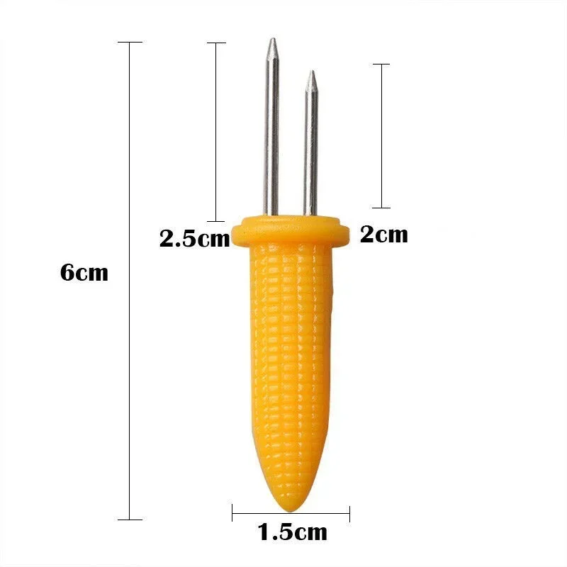 10pcs Fork Corn Skewer Stainless Steel Corn Holders Corn On The Cob Skewers Fruit Forks Outdoor Camping Cooking Barbecue Tool thumbnail 6