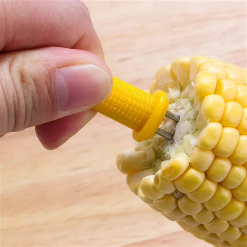 10pcs Fork Corn Skewer Stainless Steel Corn Holders Corn On The Cob Skewers Fruit Forks Outdoor Camping Cooking Barbecue Tool thumbnail 3