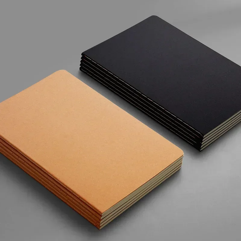 Notebook A5 Kraft Cover Vintage Diary Blank/grid/lined Stationery Planner Writing Paper for Students School Office Supplies thumbnail 2