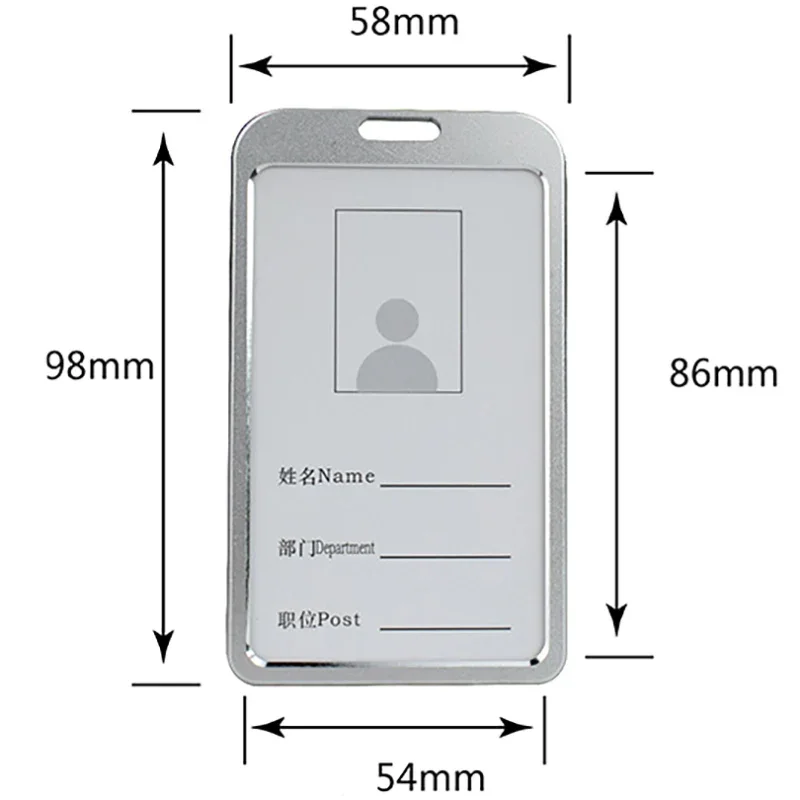 Fashion Unisex Card Cover Women Lanyard Aluminum Alloy Work ID Card Holder Business Work Card ID Badge Holder Metal Bags Case thumbnail 5