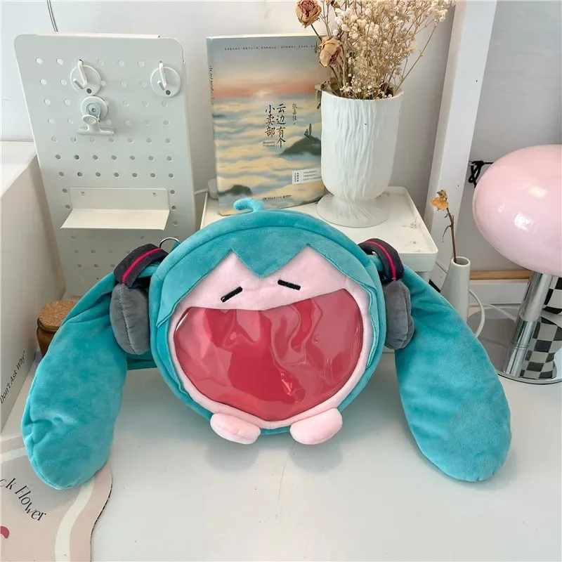 Anime Hatsune Miku Cosplay Plush Backpack Ita Bag Women Bag Shool Student Men Velvet Shoulder Bag Girl Gift thumbnail 3