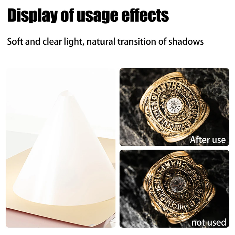 Conical Diffuser Photography Props Light Softbox Portable Assembly Prop For Jewelry Product Spotlight Studio Kit thumbnail 4