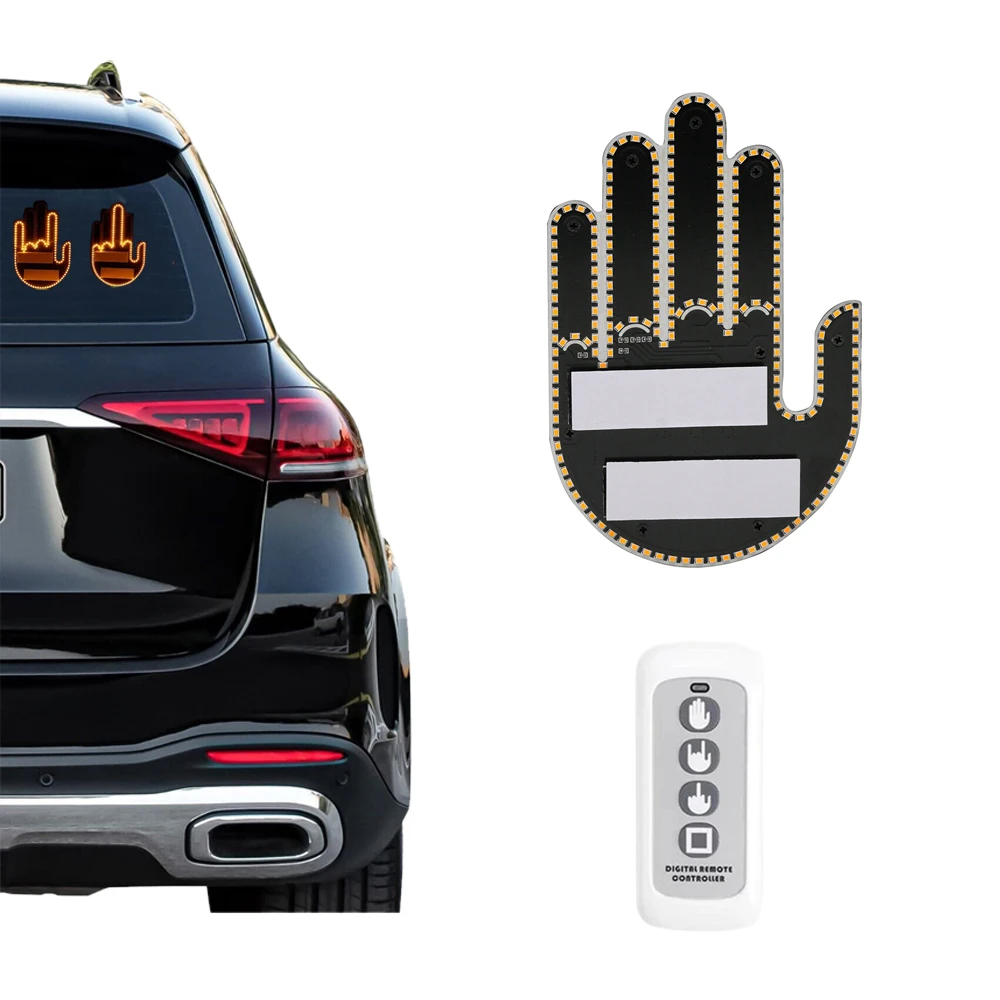Car Interactive Lamps Palm fingers Lights Car Gesture Light Auto Parts Styling with 4 Key Remote Control