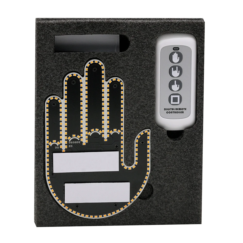 Car Interactive Lamps Palm fingers Lights Car Gesture Light Auto Parts Styling with 4 Key Remote Control thumbnail 3