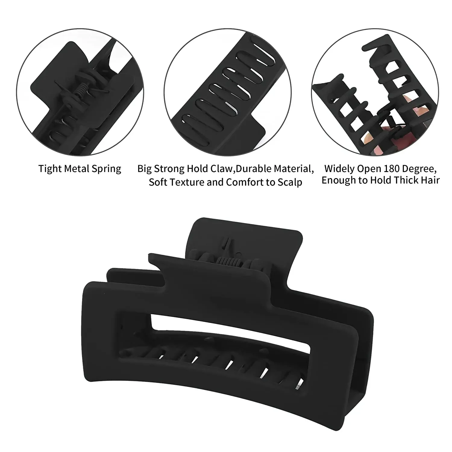 4Pcs/Set Women Girls Claw Clips Coffee Black Hair Claw Nonslip Crab Hairpins Barrette Fashion Hair Accessories Gifts thumbnail 4